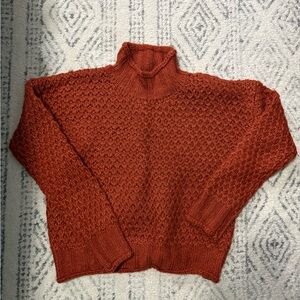Hippie Rose // Brick Red Turtleneck Sweater
